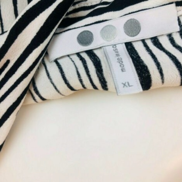 Three Dots Animal Print Tie Front Button-Down Top - Picture 4 of 5